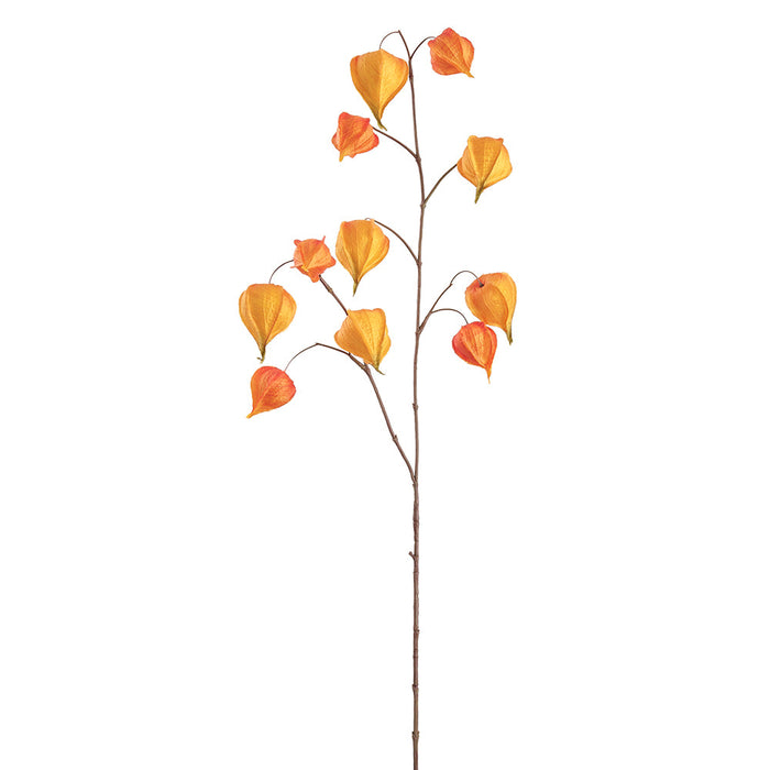 39" Artificial Chinese Lantern Flower Stem -Orange (Pack of 12) - FSC017-OR