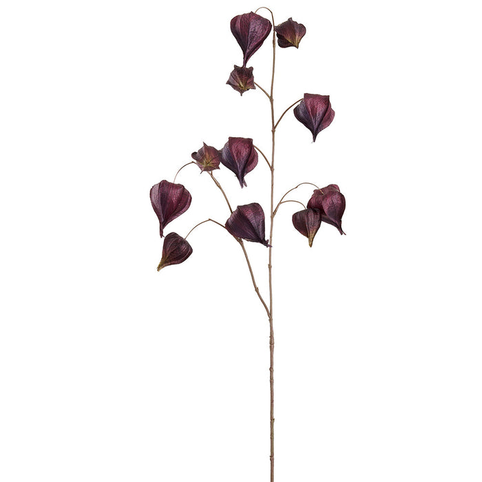 39" Artificial Chinese Lantern Flower Stem -Purple (Pack of 12) - FSC017-PU