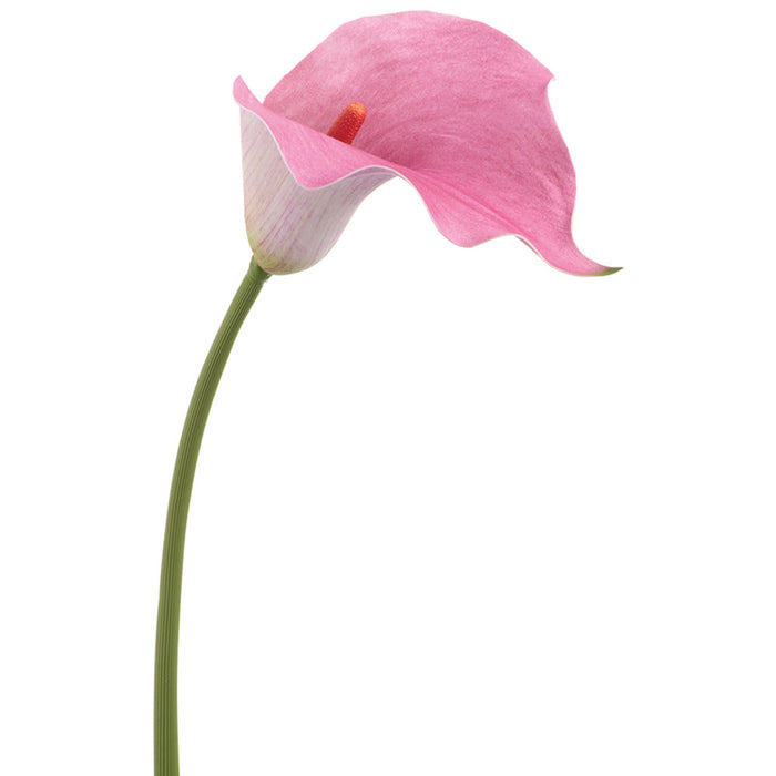 32" Calla Lily Silk Flower Stem -Pink/White (Pack of 12) - FSC018-PK/WH
