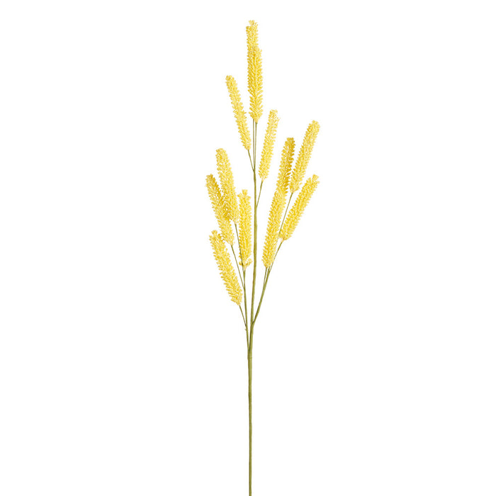 30" Cattail Artificial Flower Stem -Yellow (Pack of 12) - FSC046-YE