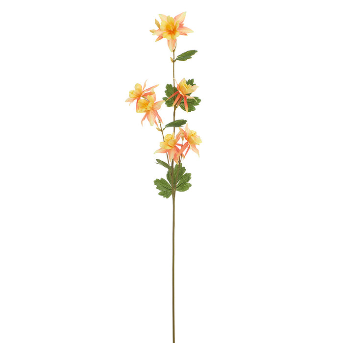 31" Columbine Silk Flower Stem -Yellow (Pack of 24) - FSC055-YE/CO