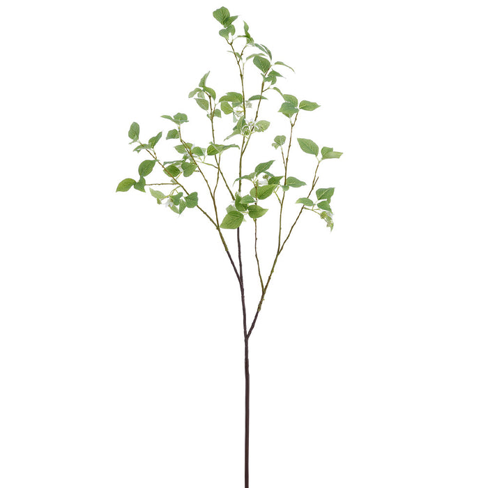 46" Clematis Silk Flower Stem -White (Pack of 6) - FSC056-WH