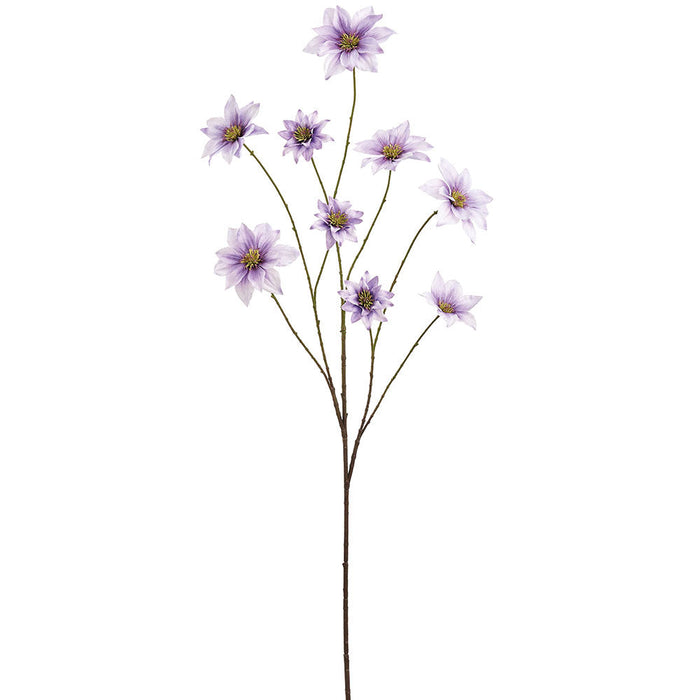 49" Clematis Silk Flower Stem -Amethyst (Pack of 12) - FSC185-AY