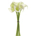 16" Calla Lily Silk Flower Bouquet -White (pack of 6) - FSC215-WH