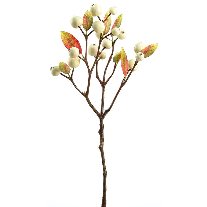 21.5" Artificial Crabapple Berry Stem -Cream (Pack of 12) - FSC216-CR