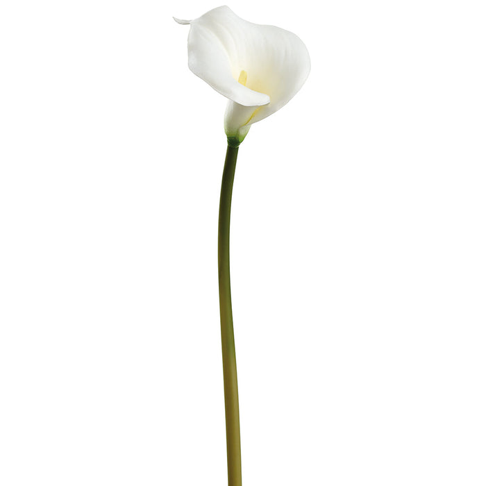 28" Medium Calla Lily Silk Flower Stem -White (Pack of 12) - FSC263-WH