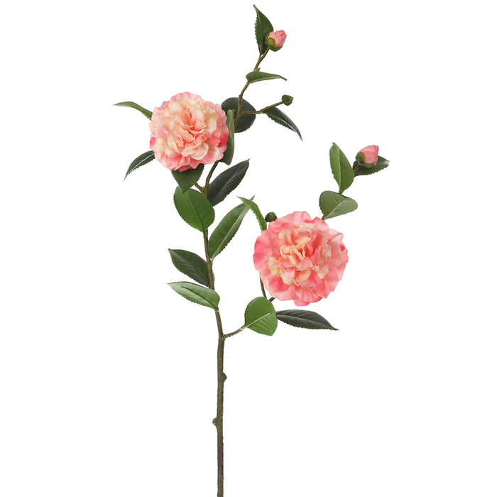 36" Real Touch Silk Camellia Flower Stem -Pink (pack of 12) - FSC331-PK