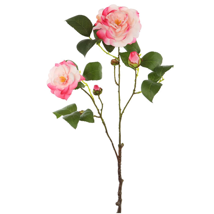 25.5" Silk Camellia Flower Stem -Light Pink (pack of 12) - FSC342-PK/LT