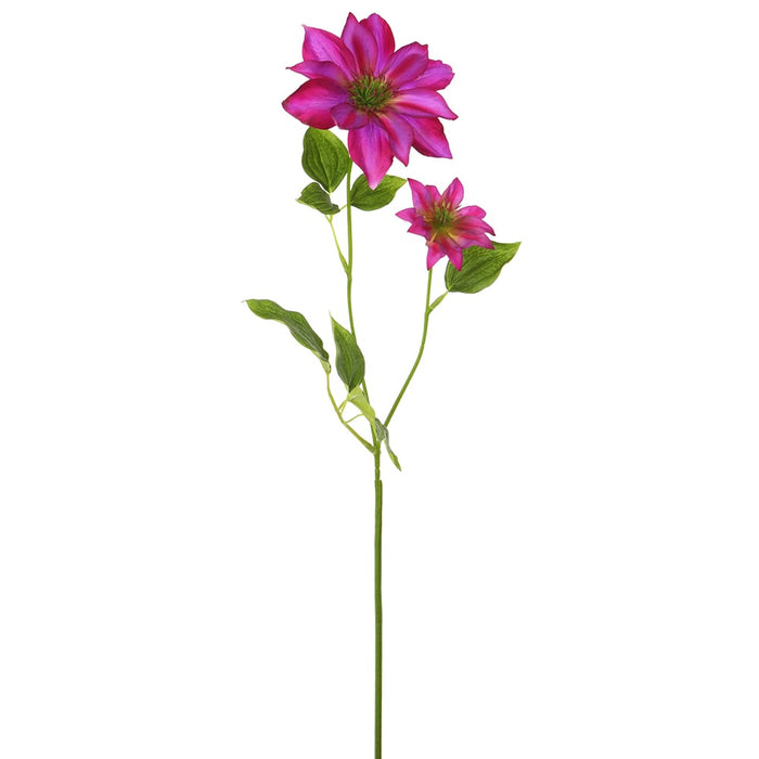 34" Silk Clematis Flower Stem -Orchid (pack of 12) - FSC344-OC
