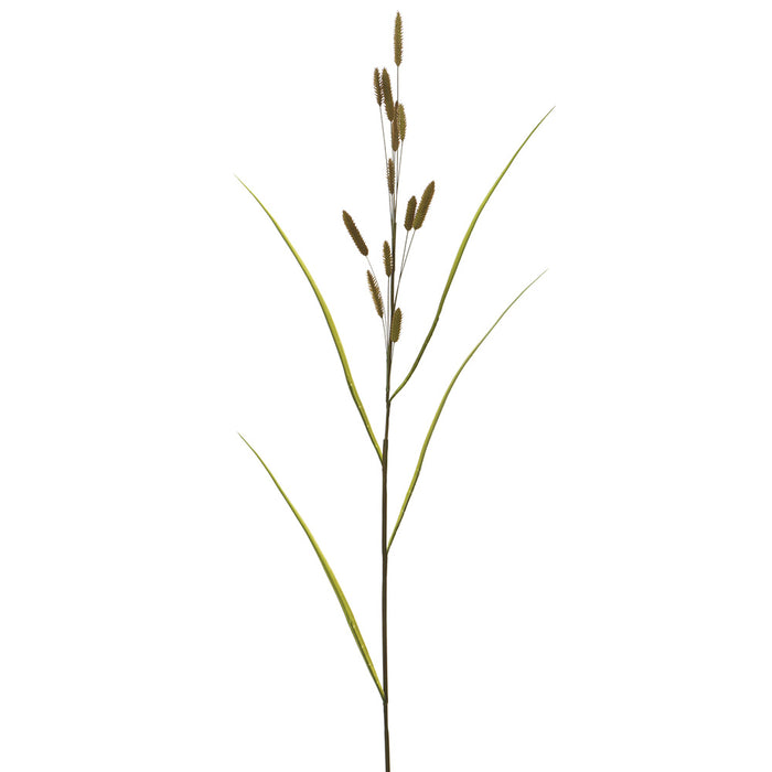 45" Cattail Grass Artificial Flower Stem -Green/Brown (Pack of 12) - FSC418-GR/BR