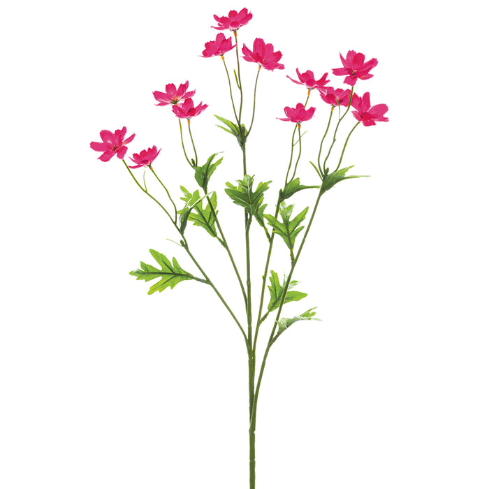 27" Silk Mini Cosmos Flower Spray -Beauty (pack of 12) - FSC427-BT
