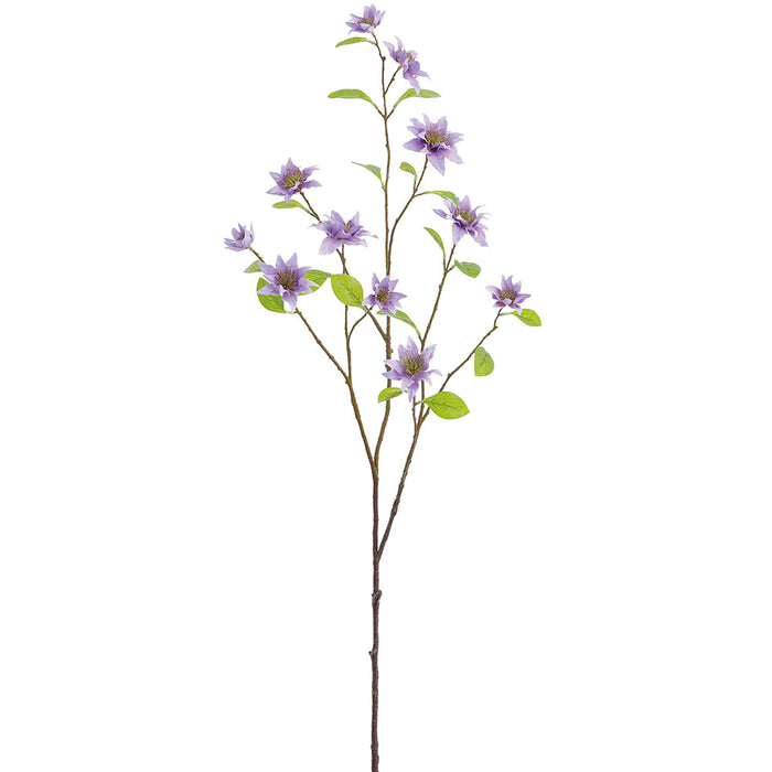 42.5" Clematis Silk Flower Stem -Purple (Pack of 6) - FSC450-PU
