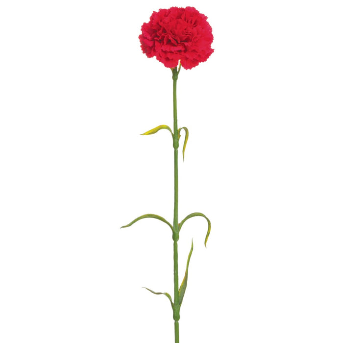 17 Carnation Silk Flower Stem -Red (pack of 12)