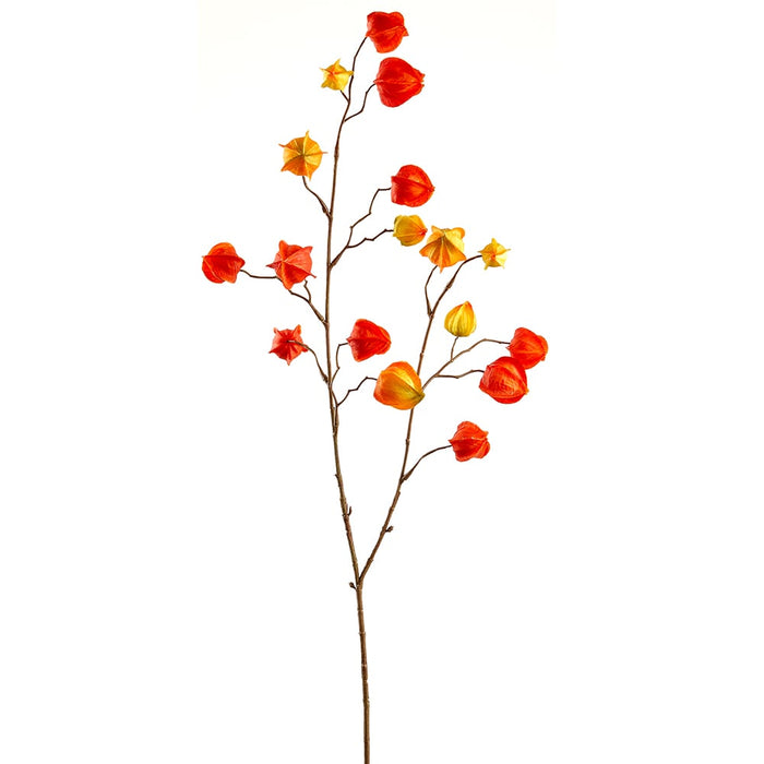 41" Artificial Chinese Lantern Flower Stem -Orange (pack of 12) - FSC529-OR