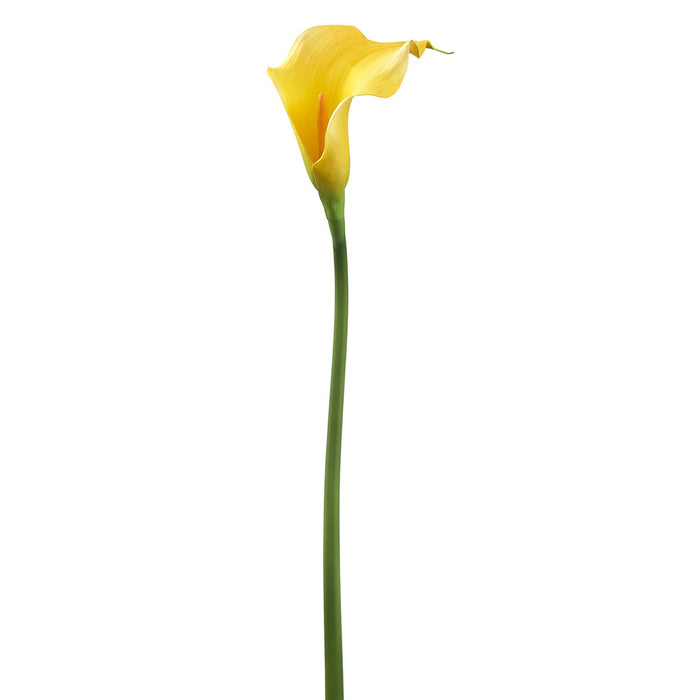 24" Calla Lily Silk Flower Stem -Yellow (pack of 12) - FSC600-YE