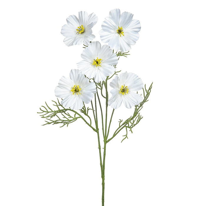 26" Cosmos Silk Flower Stem -White (pack of 12) - FSC699-WH