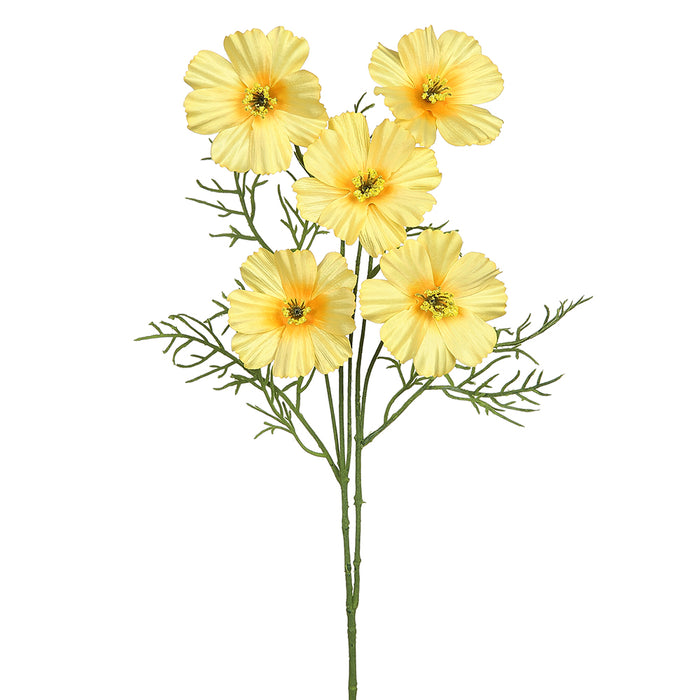 26" Cosmos Silk Flower Stem -Yellow (pack of 12) - FSC699-YE