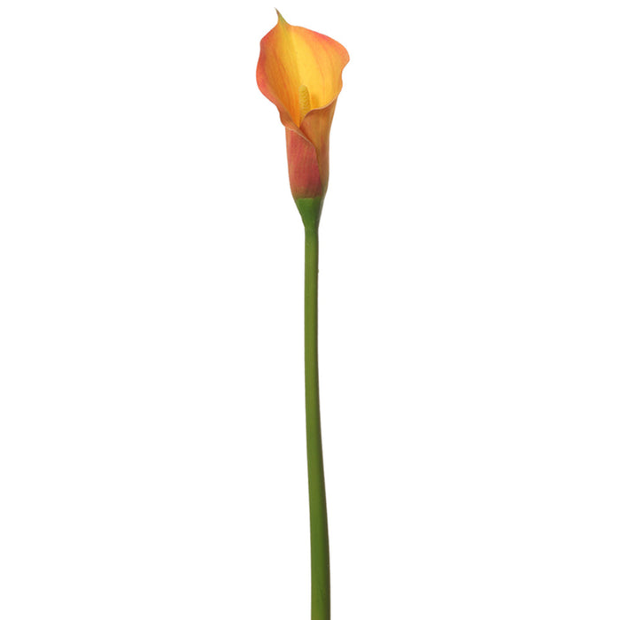 31.5" Silk Calla Lily Flower Spray -Orange (pack of 12) - FSC835-OR