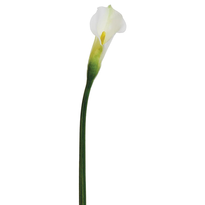 31.5" Silk Calla Lily Flower Spray -White/Green (pack of 12) - FSC835-WH/GR
