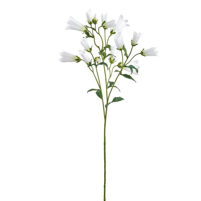 33.5" Bellflower Campanula Silk Flower Stem -White (Pack of 24) - FSC904-WH