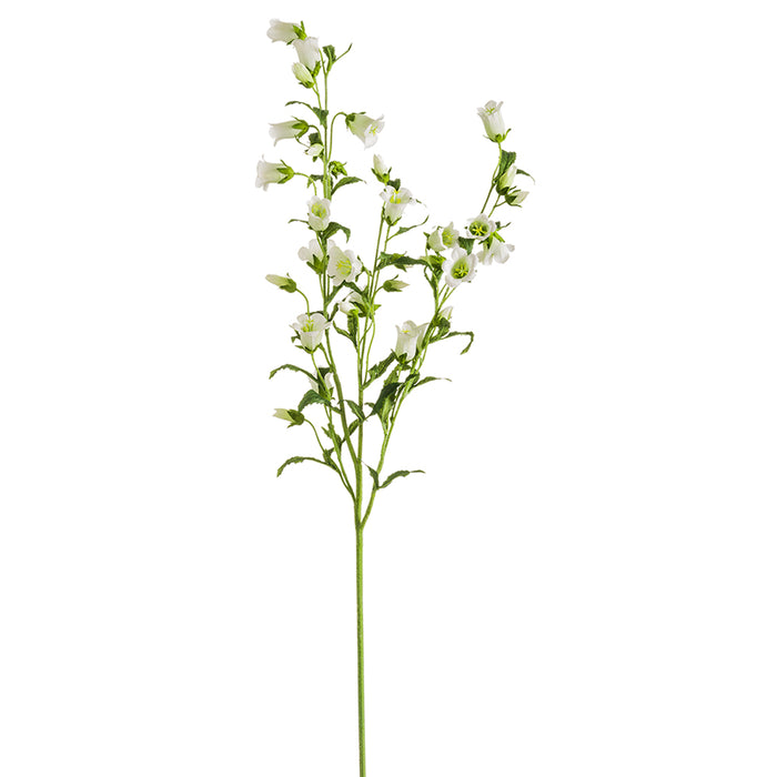 44" Silk Bellflower Campanula Flower Stem -Cream (pack of 6) - FSC996-CR
