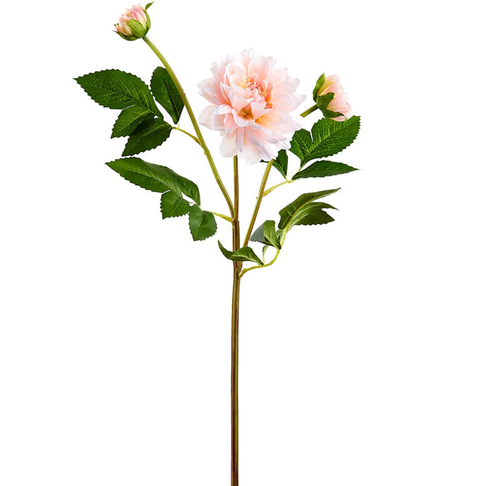21" Silk Dahlia Flower Stem -Soft Pink (pack of 12) - FSD004-PK/SO