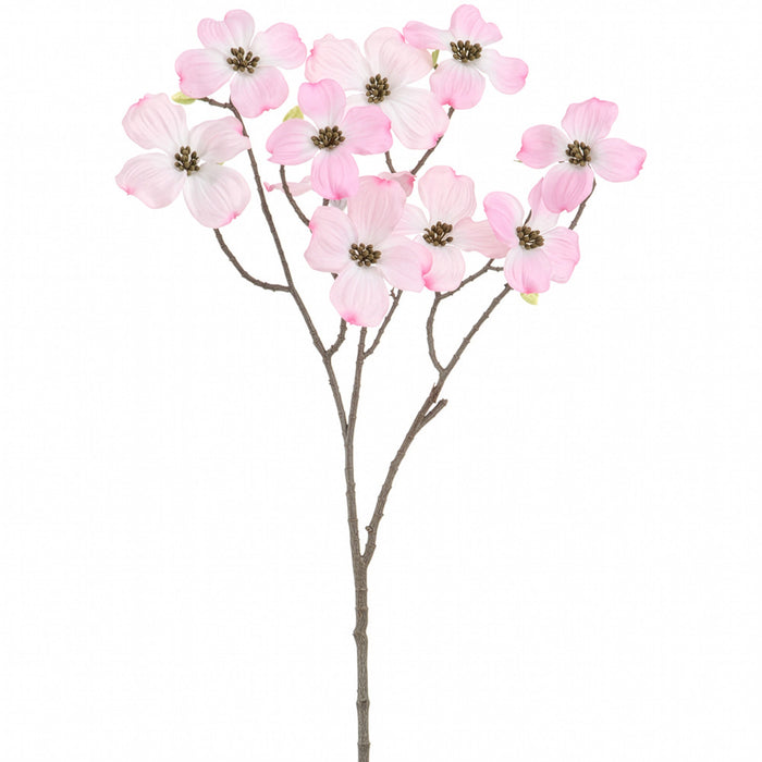 28" Dogwood Silk Flower Stem -Pink (Pack of 24) - FSD013-PK