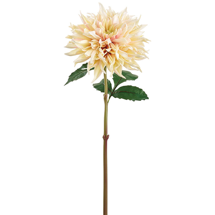 27" Dahlia Faux Flower Stem -Peach (Pack of 12) - FSD167-PE