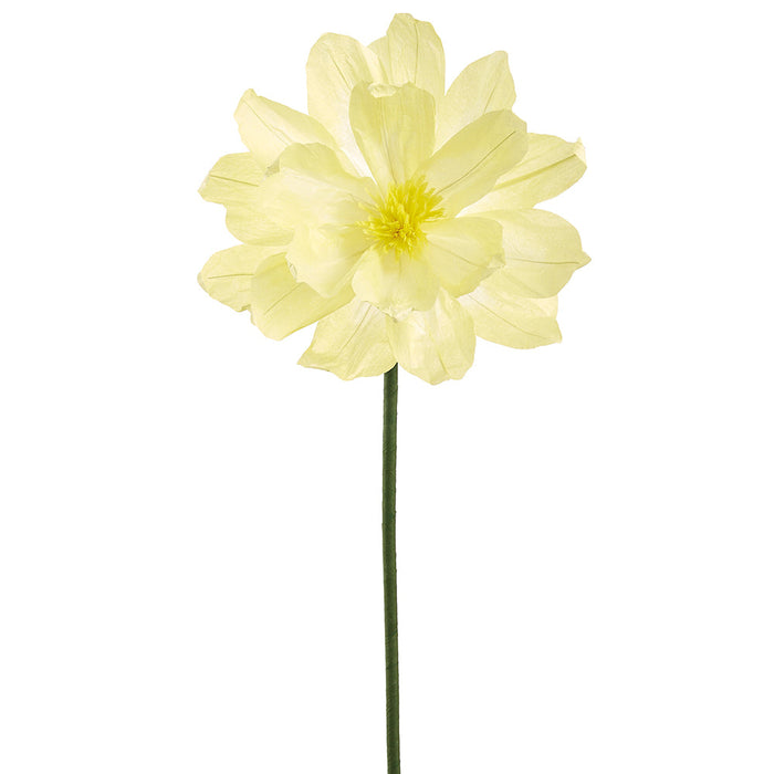 53" Paper Giant Daisy Artificial Flower Stem -Yellow (Pack of 12) - FSD196-YE