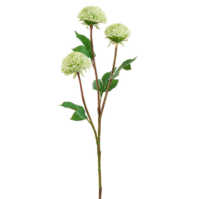 28.5" Dahlia Silk Flower Stem -Cream/Green (pack of 12) - FSD209-CR/GR