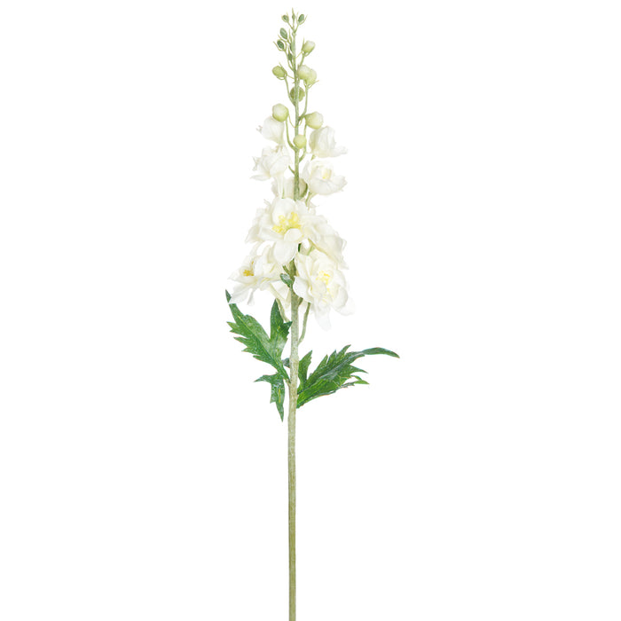 28" Silk Delphinium Flower Stem -White (pack of 12) - FSD284-WH