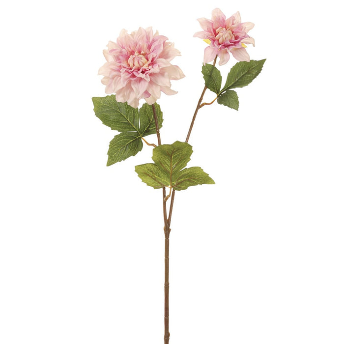 6 Blooming Deep Purple Dahlia, Artificial Flower Stem, Floral