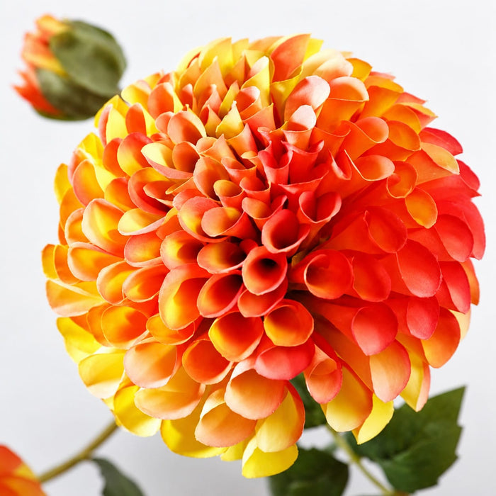 31" Silk Dahlia Flower Stem -Sunset (Pack of 12) - FSD291-SS