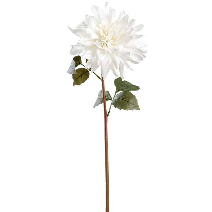 23" Real Touch Dahlia Silk Flower Stem -Cream (Pack of 12) - FSD295-CR