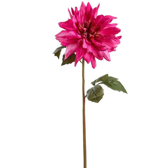 23" Real Touch Dahlia Silk Flower Stem -Fuchsia (Pack of 12) - FSD295-FU