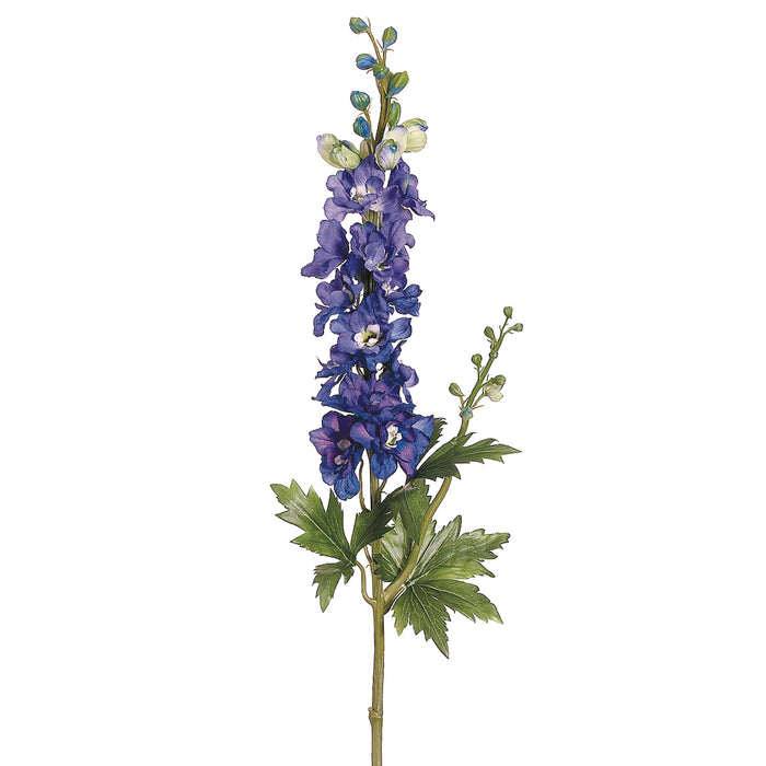 35" Silk Delphinium Flower Spray -Blue/Helio (pack of 12) - FSD317-BL/HE