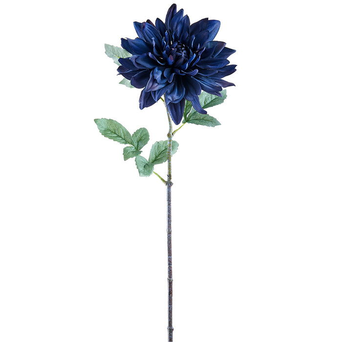 23" Silk Dahlia Flower Stem -Blue (pack of 12) - FSD341-BL