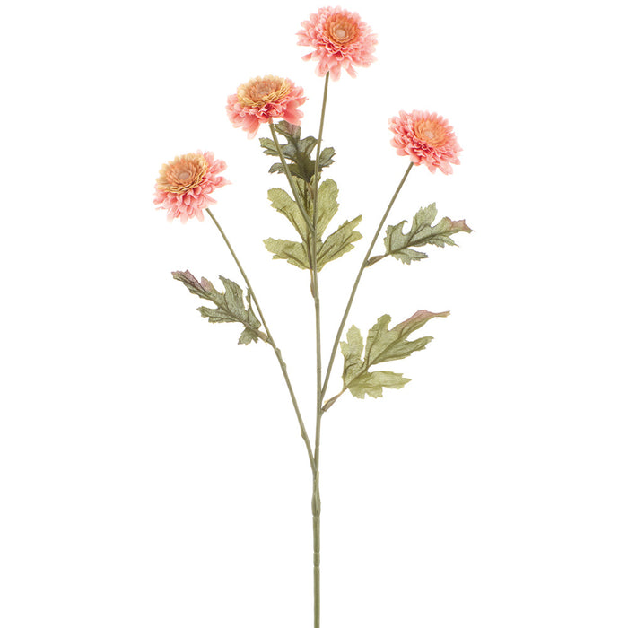 23.5" Daisy Silk Flower Stem -Peach (Pack of 12) - FSD381-PE