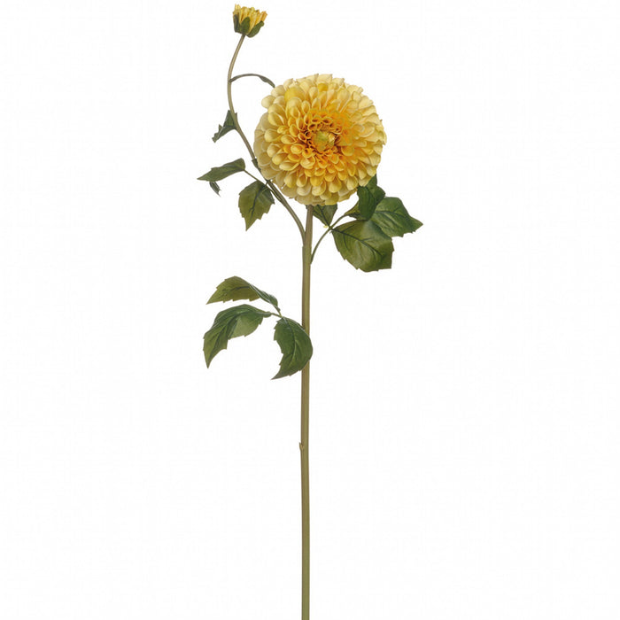 26" Dahlia Silk Flower Stem -Yellow (Pack of 12) - FSD413-YE