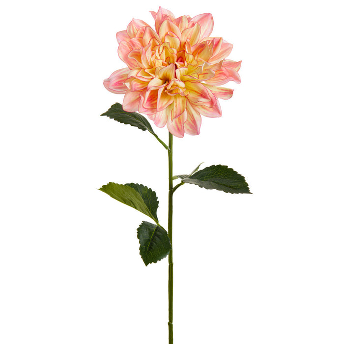 27" Dahlia Silk Flower Stem -Pink/Yellow (Pack of 12) - FSD529-PK/YE