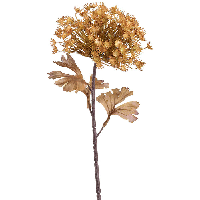 27.5" Artificial Dill Flower Stem -Brown (pack of 12) - FSD595-BR