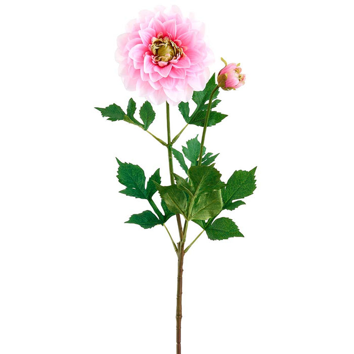 24" Dahlia Faux Flower Stem -Pink (Pack of 12) - FSD700-PK
