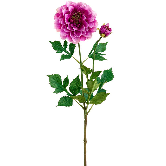 24" Dahlia Faux Flower Stem -Purple (Pack of 12) - FSD700-PU