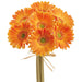 13" Gerbera Daisy Silk Flower Bouquet -Orange (Pack of 12) - FSD702-OR