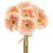 13" Gerbera Daisy Silk Flower Bouquet -Peach (Pack of 12) - FSD702-PE