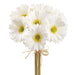 13" Gerbera Daisy Silk Flower Bouquet -White (Pack of 12) - FSD702-WH