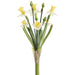 21" Real Touch Daffodil Silk Flower Bouquet -White/Yellow (Pack of 6) - FSD710-WH/YE