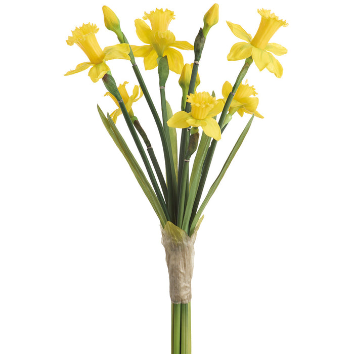 21" Real Touch Daffodil Silk Flower Bouquet -Yellow (Pack of 6) - FSD710-YE
