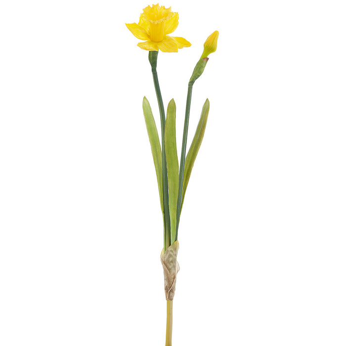 20" Real Touch Narcissus Daffodil Silk Flower Stem -Yellow (Pack of 12) - FSD717-YE