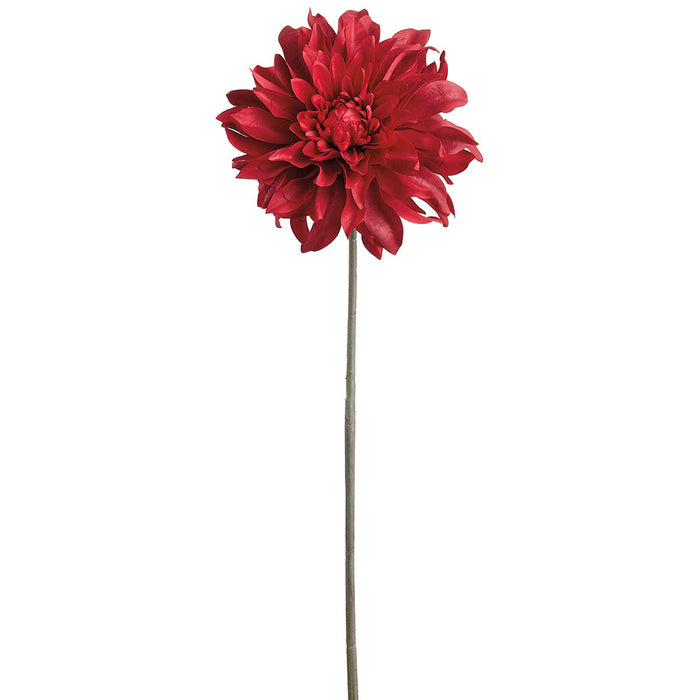 27.5" Real Touch Dahlia Silk Flower Stem -Red (Pack of 12) - FSD741-RE